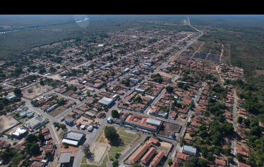 Vista aerea do município de Paranã, região Sudeste do Tocantins