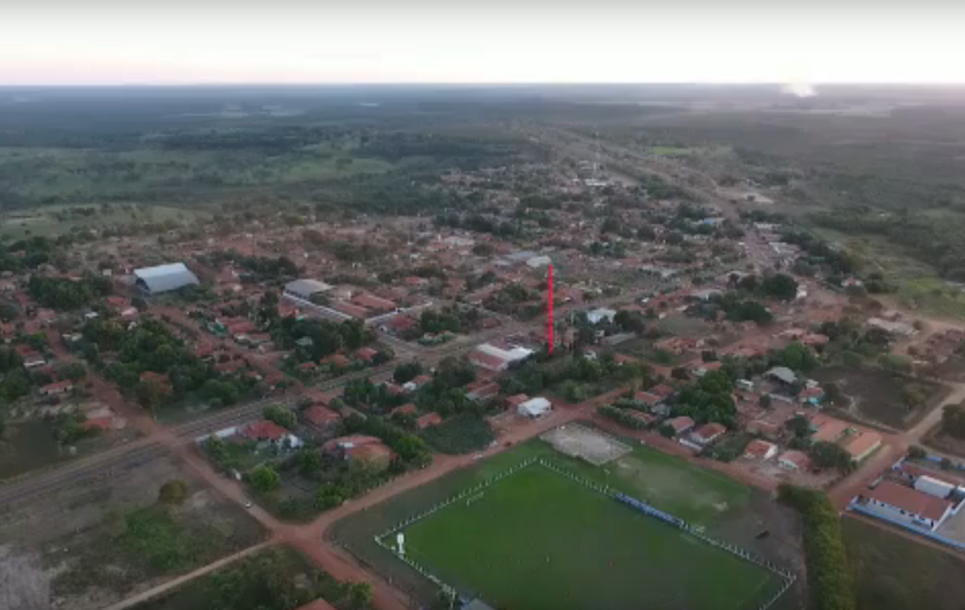 Vista aérea do município de Santa Maria do Tocantins, região Central do Estado