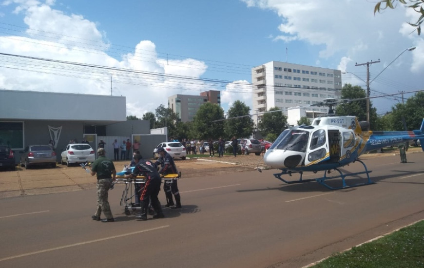 Criança foi transportada de Miracema para Palmas de helicóptero