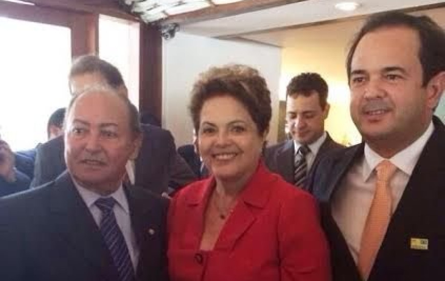 Presidente do PP, Dilma e Roberto Pires
