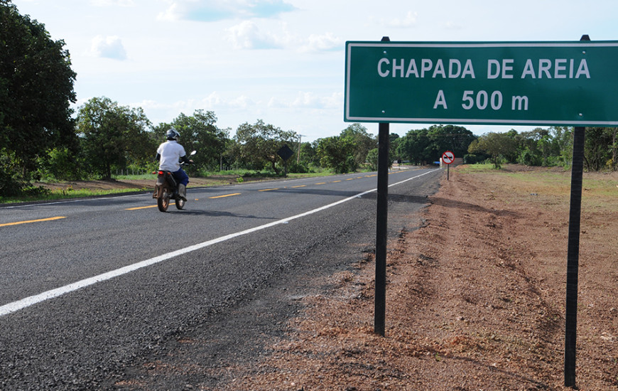 Esta é a primeira rodovia pavimentada a chegar a Chapada de Areia