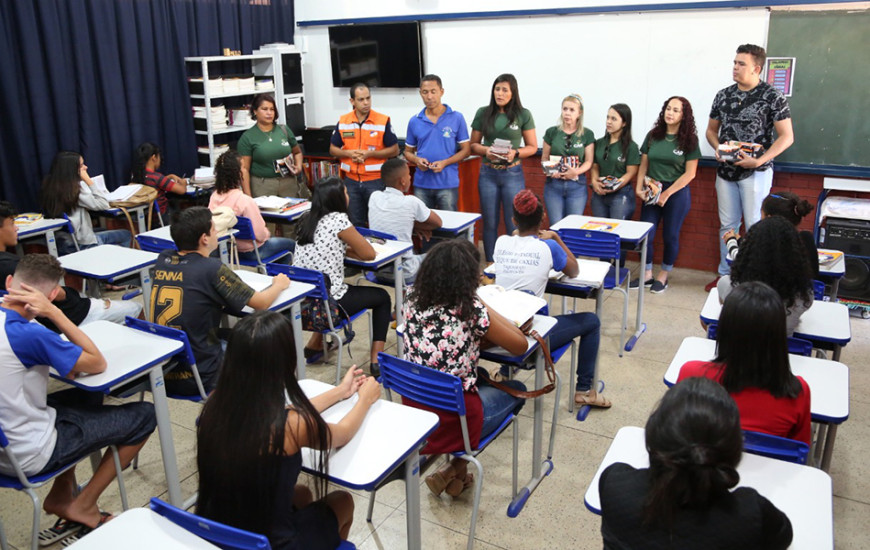 Blitz educativa foi realizada em cinco escolas públicas do distrito de Taquaruçu