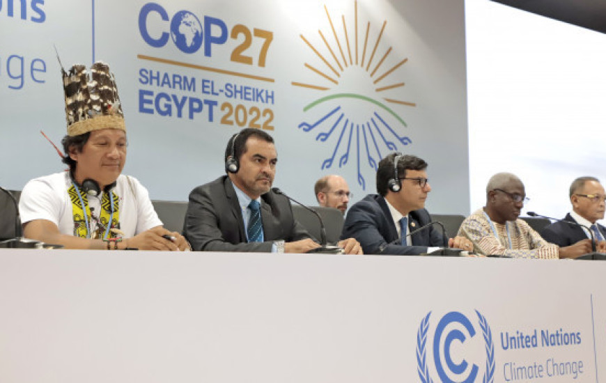 Governador Wanderlei durante painel na COP 7
