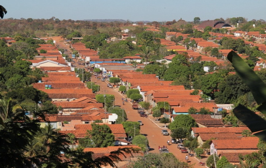 Vista aerea de Itacajá, município na região Norte do Tocantins