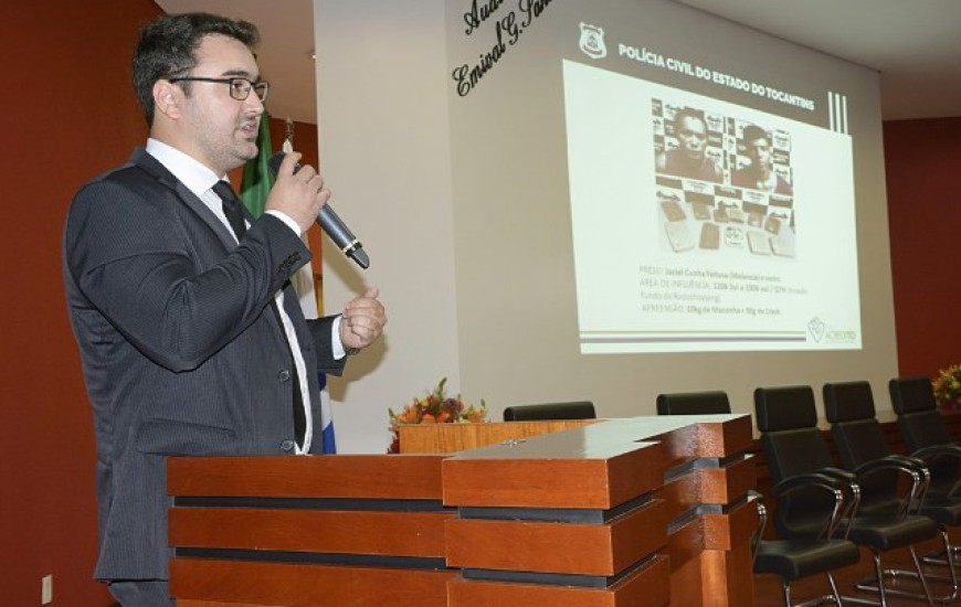 Delegado Guilherme Rocha apresentou as ações da Polícia Civil 