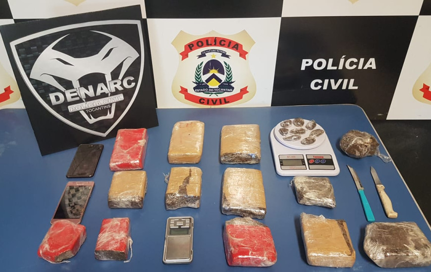 , Vários quilos de drogas são apreendidas pela Polícia Civil em Palmas 
