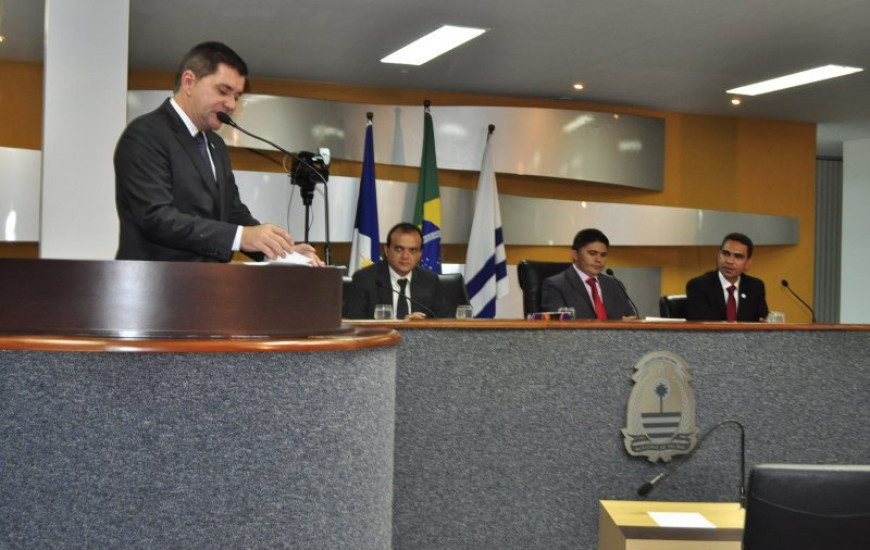 Prefeito Carlos Amastha, na Câmara de Vereadores