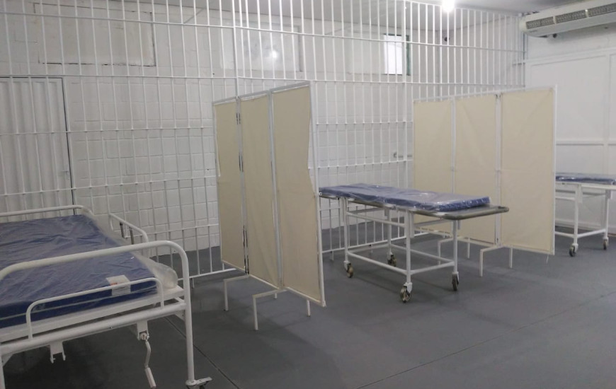 entrais de isolamento para detentos com sintoma de covid-19 no Barra da Grota.