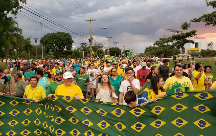 Manifestação pró-Bolsonaro em Palmas 