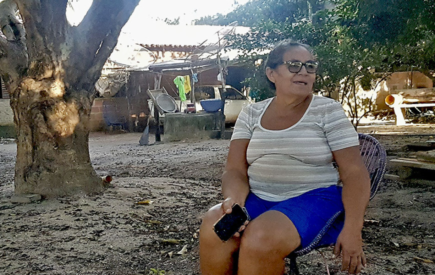 Maria Madalena, de 63 anos, moradora do assentamento Coimbra.