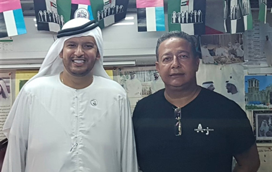Tom Lyra e Abdul Laal Nazari, durante encontro em Dubai