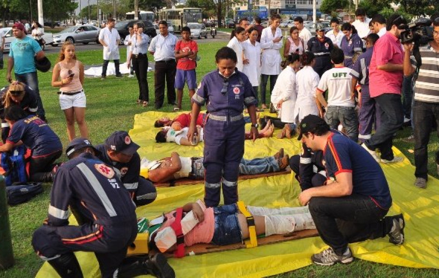 Simulação chamou a atenção dos cidadãos palmenses