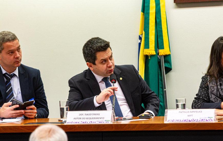 Deputado Tiago Dimas presidiu audiência pública 