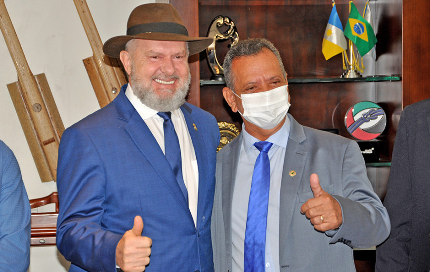 Governador do TO, Mauro Carlesse e presidente da AL-TO, Antonio Andrade.