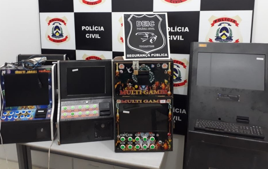 Máquinas caça-níqueis são apreendidas pela Polícia Civil em Palmas 