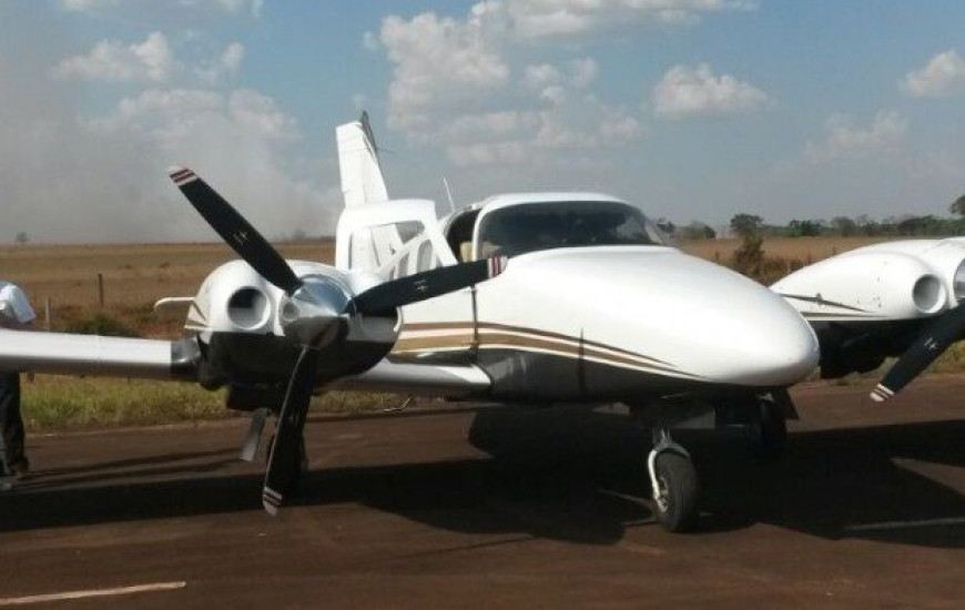 Avião apreendido em Goiás