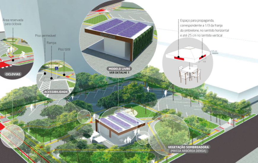 Novo projeto arquitetônico para todos os quiosques da Capital são padronizados