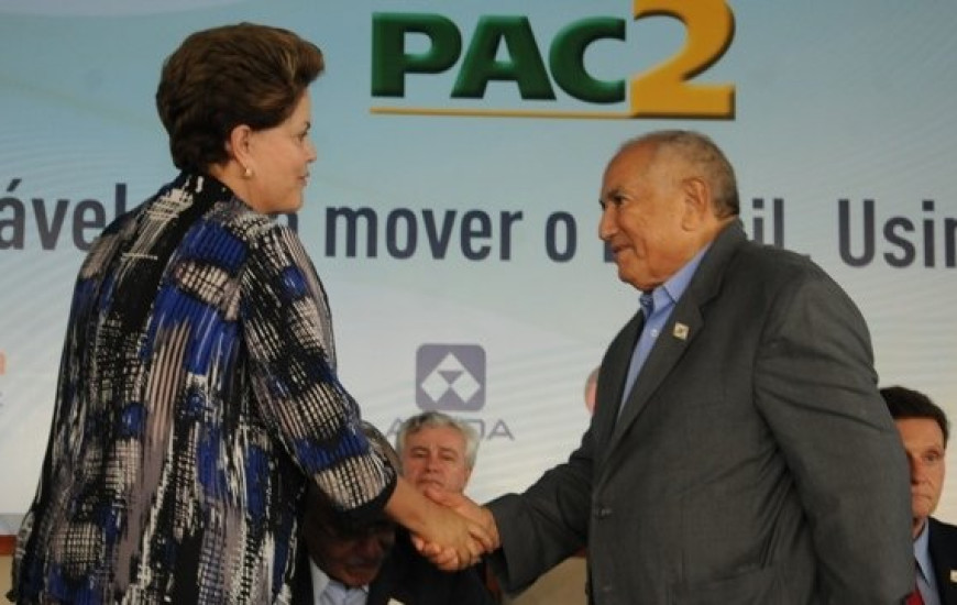 Presidente Dilma e governador Siqueira Campos