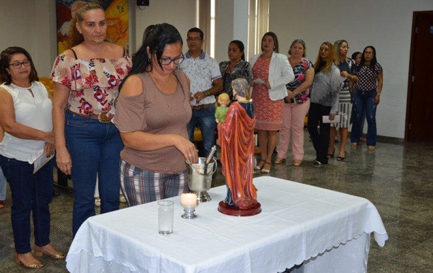 Casa recebeu ainda o pároco da igreja São José, padre Renilton