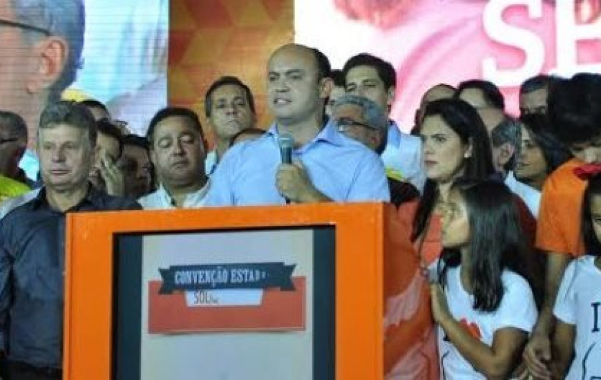 Sandoval Cardoso em discurso na convenção