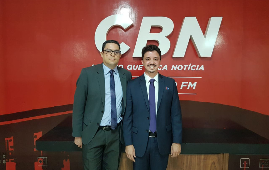 Dídimo Heleno, apresentador do CBN Justiça, com Célio Henrique Rocha
