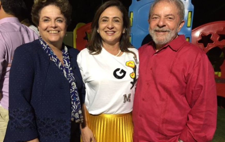 Kátia Abreu com Lula e Dilma