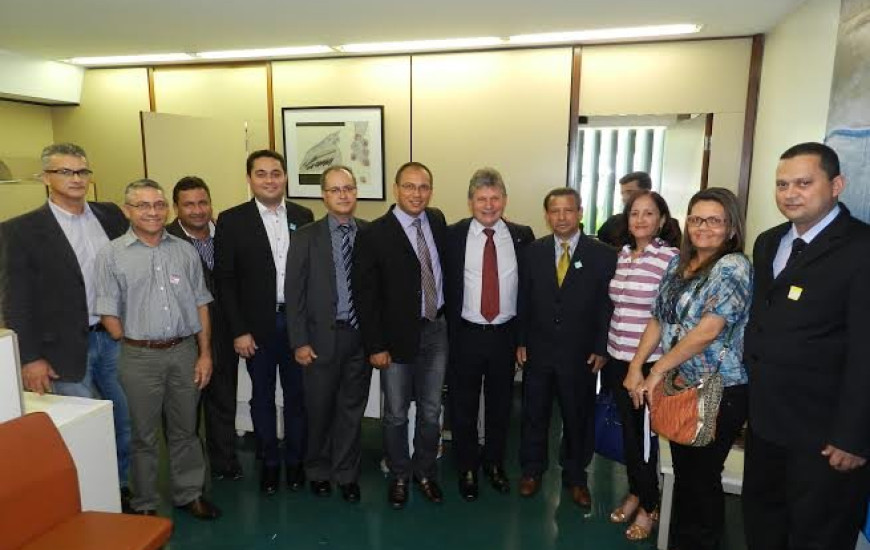 Reunião no gabinete do deputado, em Brasília