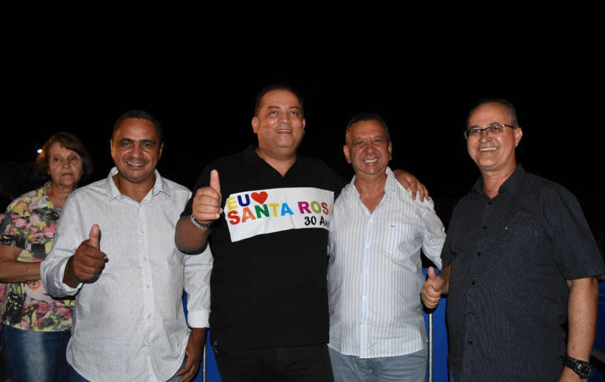 Antonio Andrade e Eduargo Gomes juntamente com o prefeito de Santa Rosa