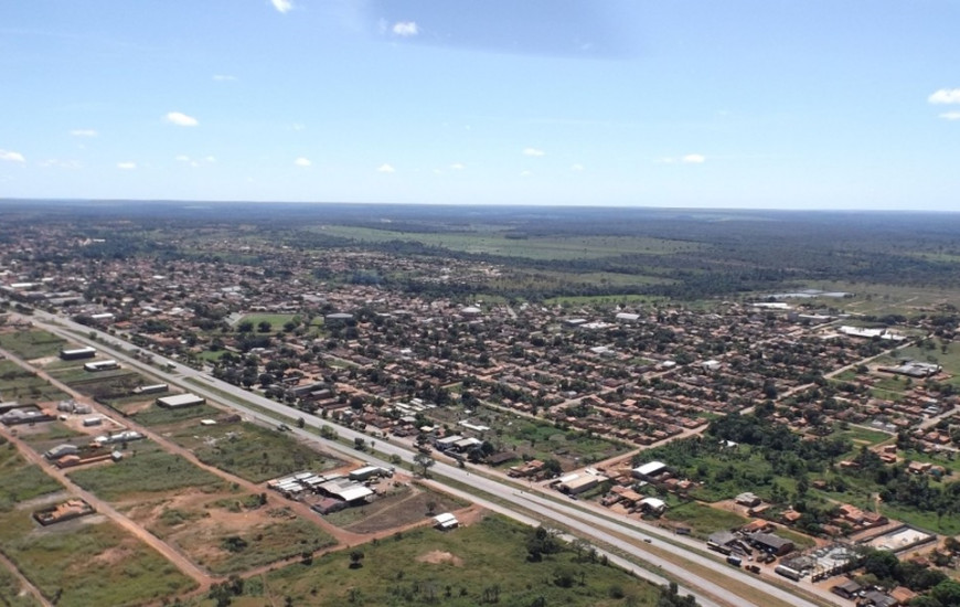 Vista aérea de Guaraí, região central do Tocantins