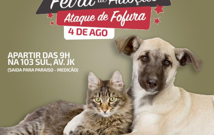 Feira acontece em clínica veterinária, neste sábado, 04