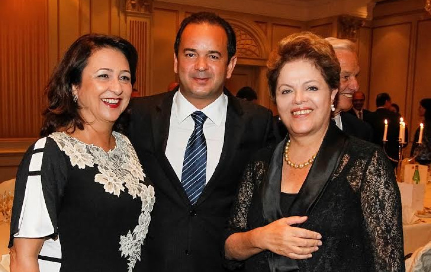 Kátia Abreu e Roberto Pires em jantar com Dilma