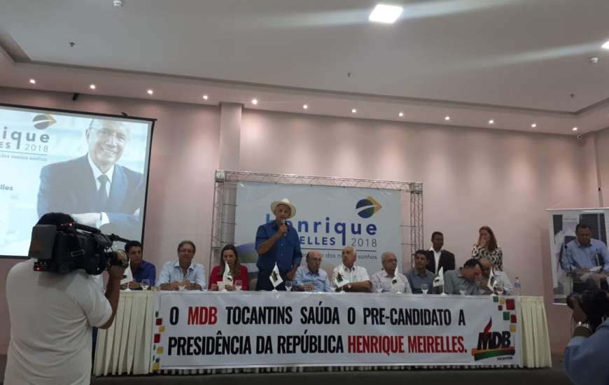Henrique Meirelles tem encontro com lideranças políticas do MDB Tocantins