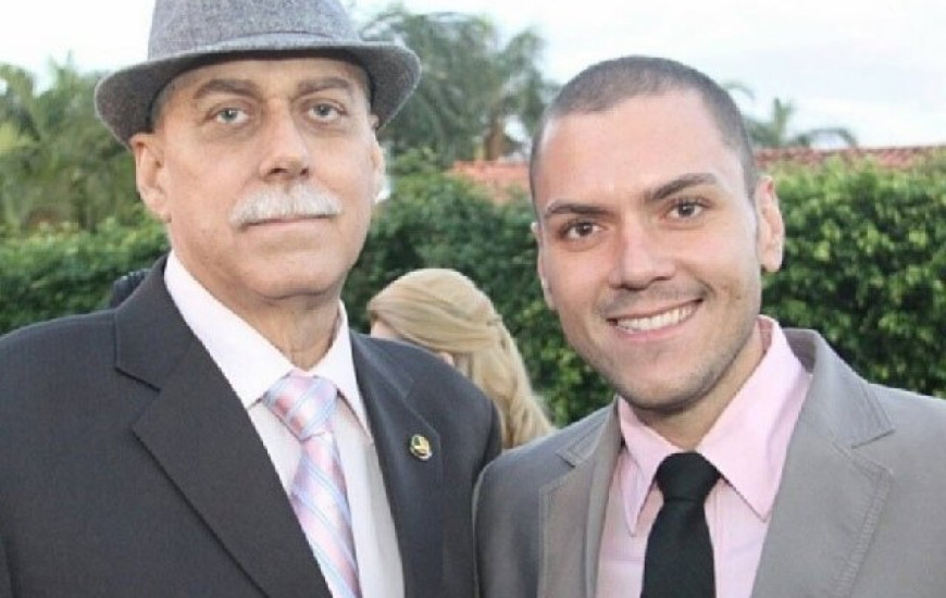 João Ribeiro Júnior com o pai, João Ribeiro