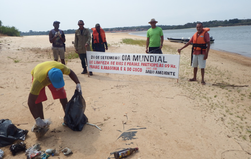 Praia de Caseara passa por limpeza