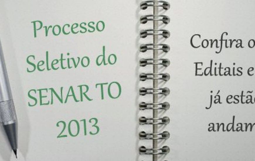 Processo seletivo em andamento