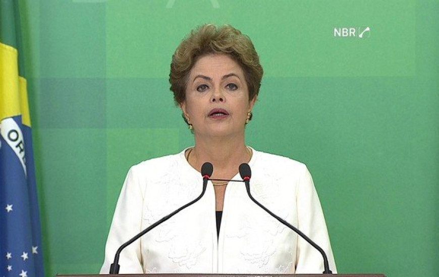 Dilma Rousseff em pronunciamento