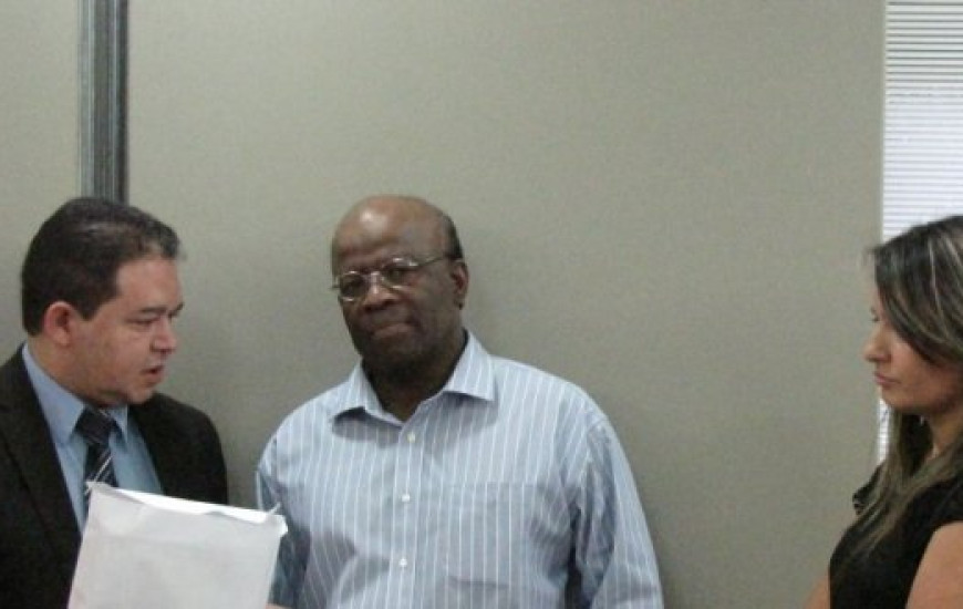 Cleinton Pinheiro e Joaquim Barbosa, do STF