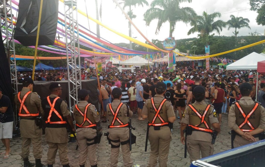 PM realizou policiamento nos locais de folia