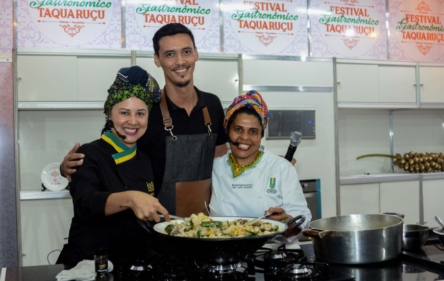 Atuais chefs Embaixadores do Tocantins (Malena, Ruth e Thiago) 
