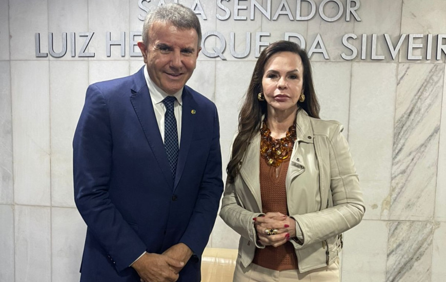 Eduardo Siqueira e senadora Dorinha