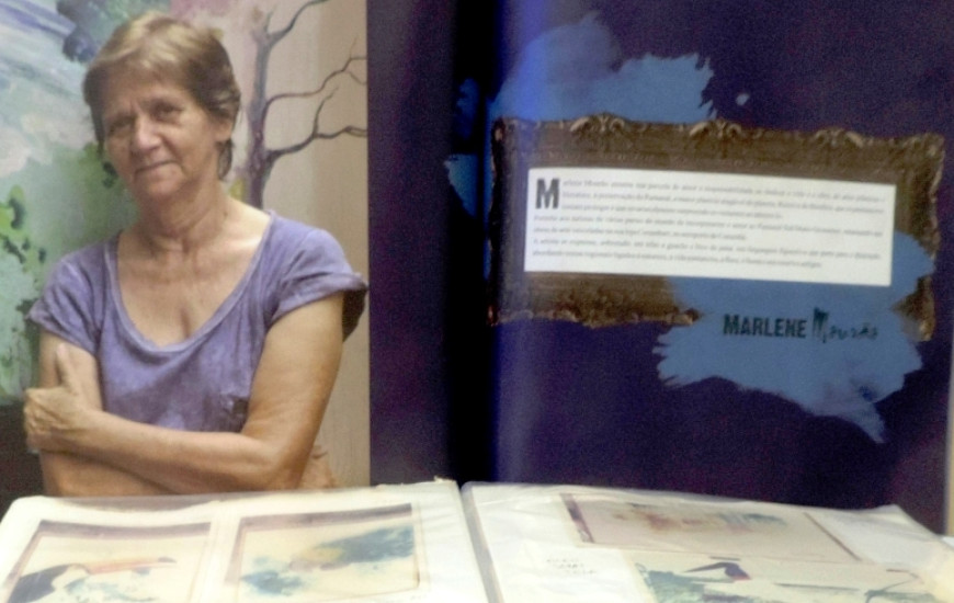 Marlene Mourão é chargista, pedagoga, artista plástica, ilustradora, escritora
