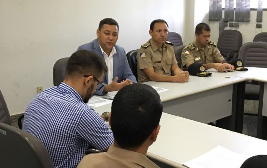 Reunião com o superintendente da juventude e o comandante da PM