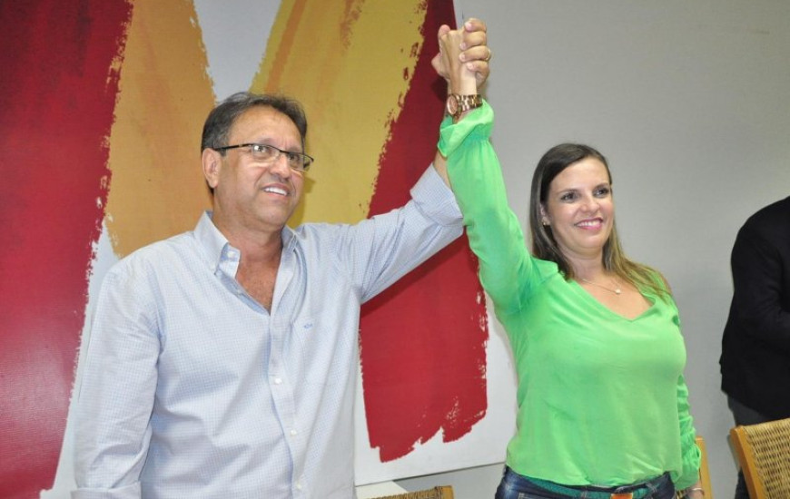 Marcelo Miranda e sua vice eleita, Cláudia Lelis