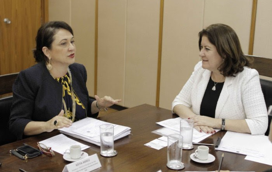 Senadora Kátia Abreu em reunião com a ministra