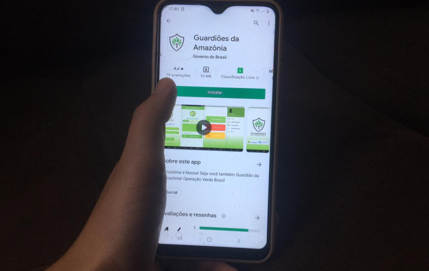 Aplicativo "Guardiões da Amazônia" está disponível para download.