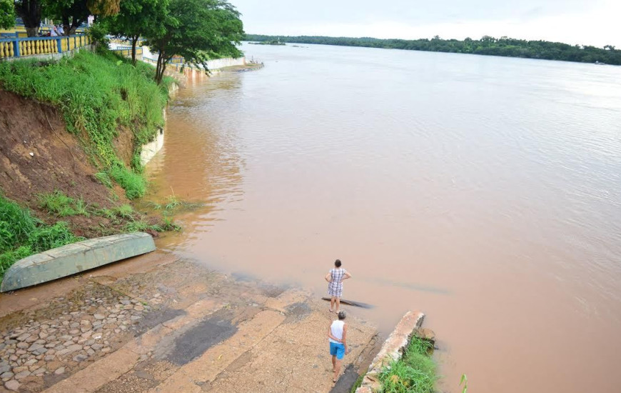 Cheia do Rio é bastante visível no Bico do Papagaio