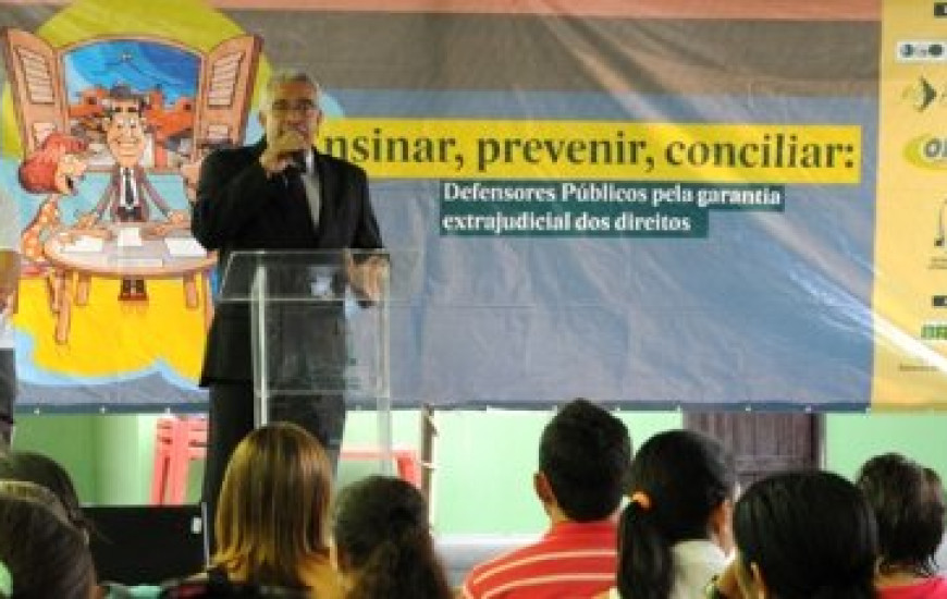 Defensor fala em evento