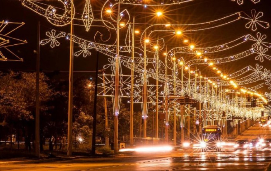 Túnel de led iluminará a cidade no Natal