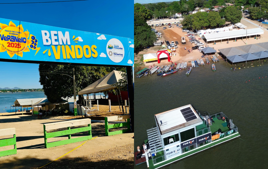 População local e turistas podem desfrutar da vista e das águas do Rio Araguaia