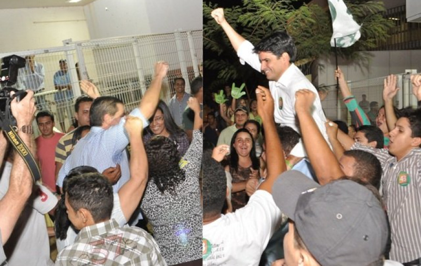 Candidatos são recebidos pela militância
